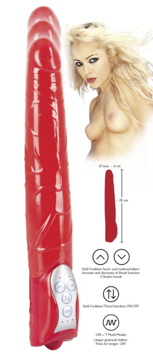 Vibrator You2Toys »Push It« 27,5 cm - Rosu