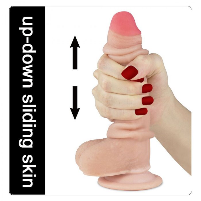 Dildo Realistic Lovetoy "Sliding Skin Dong 7" 18cm - Natural##