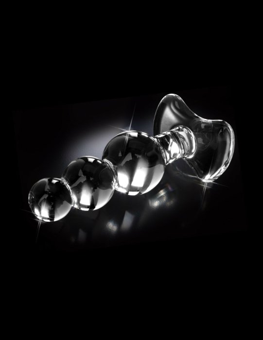 Dop Anal Sticla Icicles No 47 Transparent vedere laterala gat ingust baza ergonomica