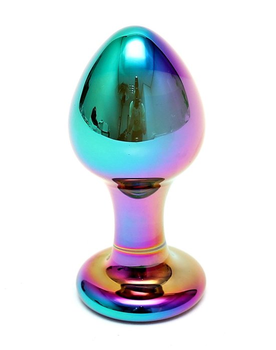 Plug Anal Sticla, Sensual Glass Multicolor