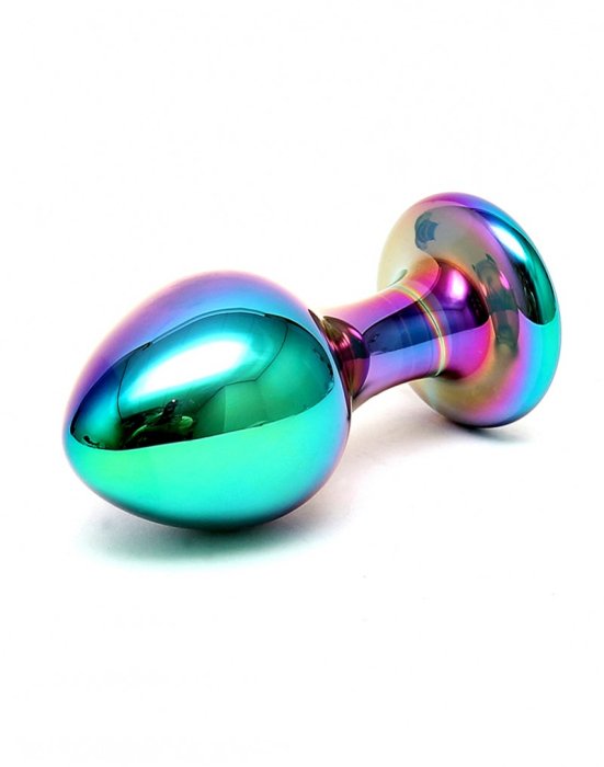 Plug Anal Sticla, Sensual Glass Multicolor