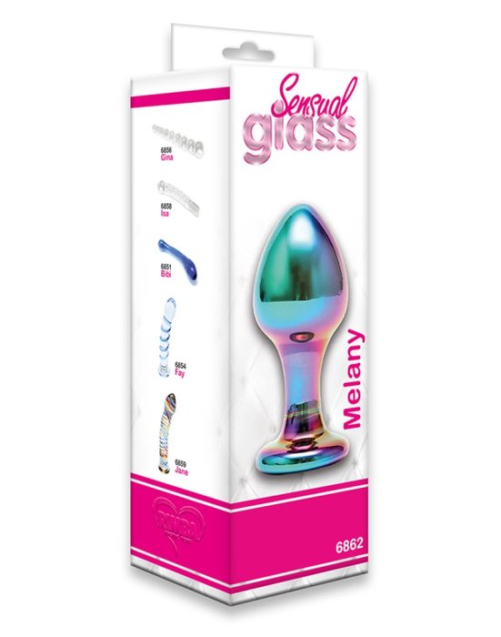 Plug Anal Sticla, Sensual Glass Multicolor