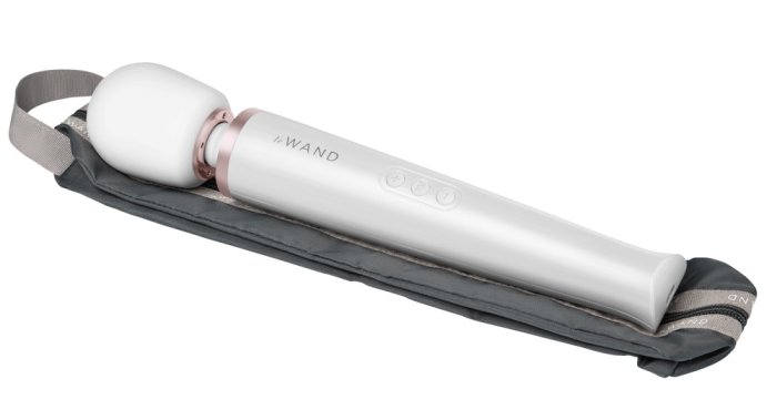 Aparat Masaj Erotic Le Wand Large, White Sidef - accesorii incluse