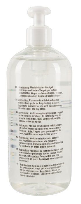 Lubrifiant Intim Just Glide 500 ml - culoare si material