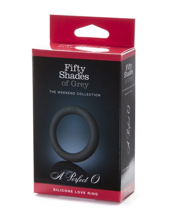 Inel Penis, Fifty Shades of Grey A Perfect O Silicone Love Ring - accesorii incluse
