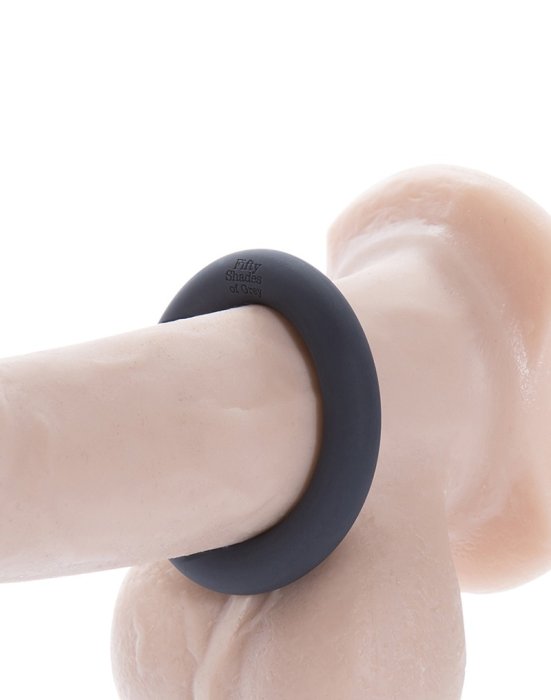 Inel Penis, Fifty Shades of Grey A Perfect O Silicone Love Ring - vedere frontala