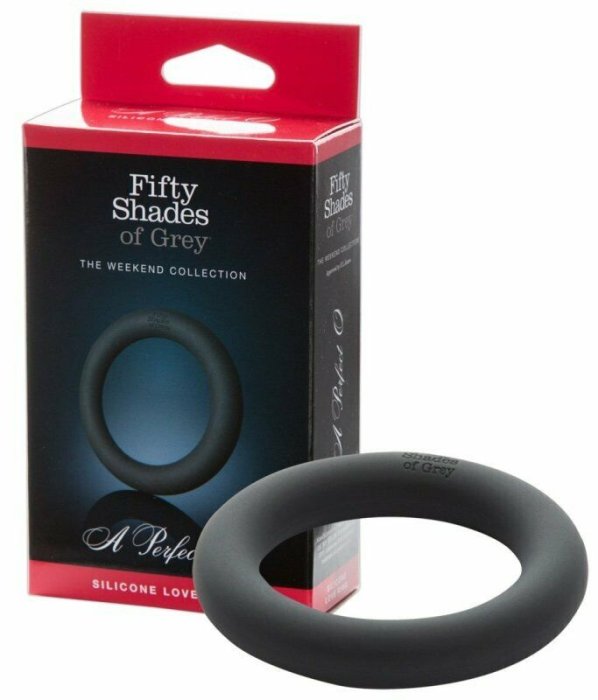Inel Penis, Fifty Shades of Grey A Perfect O Silicone Love Ring - vedere laterala