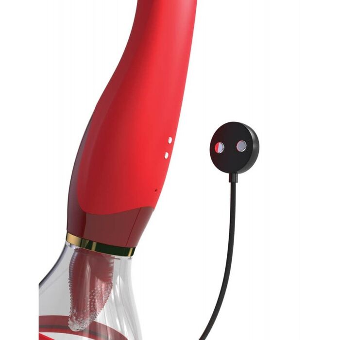 Vibrator Fantasy For Her »Ultimate Pleasure 24K Gold Luxury Edition« 23,5 cm - Rosu