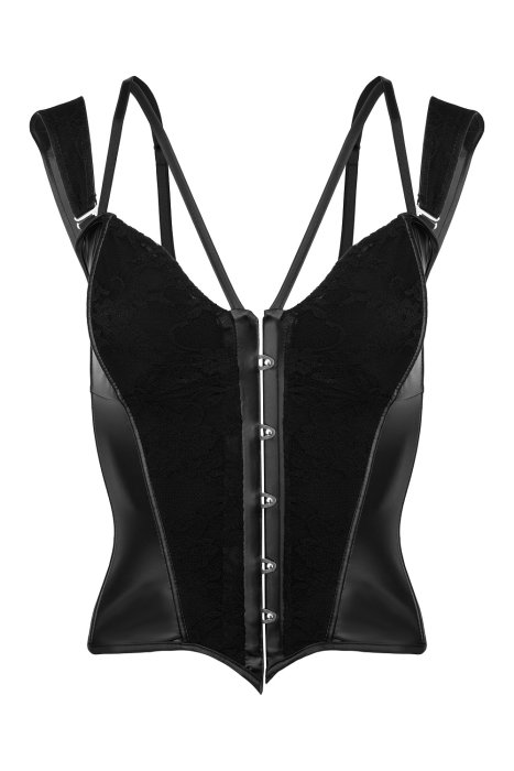Corset Noir Handmade cu dantela neagra#