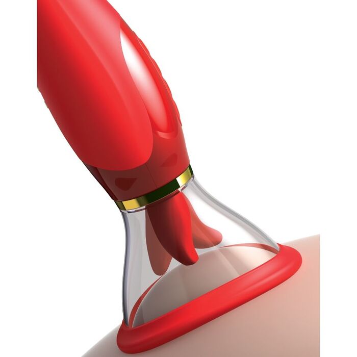 Vibrator Fantasy For Her »Ultimate Pleasure 24K Gold Luxury Edition« 23,5 cm - Rosu