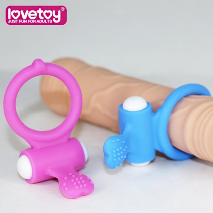 Inel Penis cu Vibratii, Power Clit Blue - accesorii incluse
