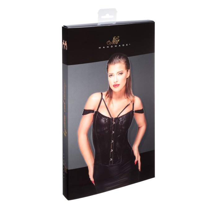 Corset Noir Handmade cu dantela neagra#