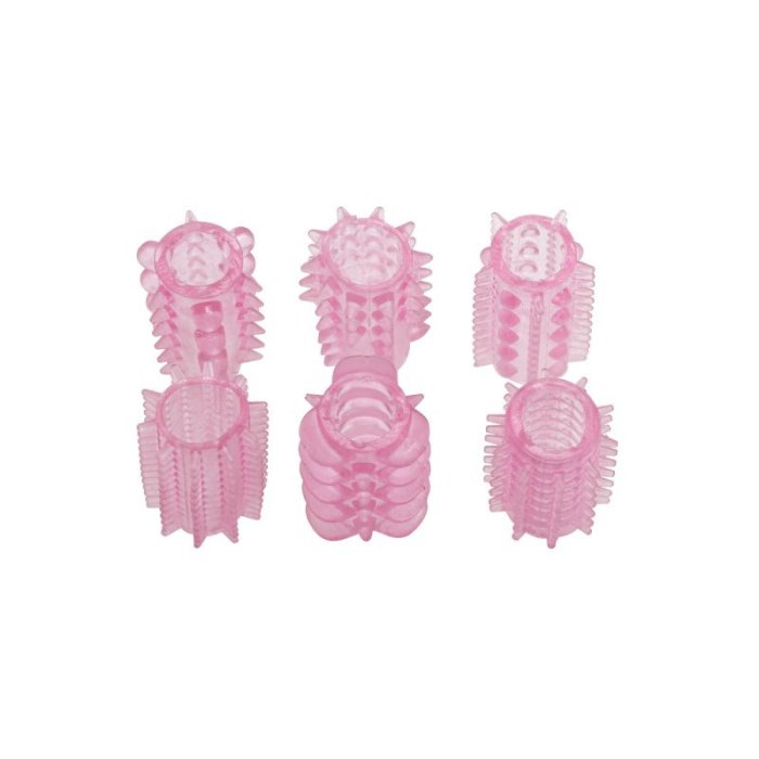 Set 6 Mansoane Penis »Toyz4Lovers« 4 cm - Roz