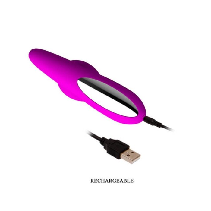 Vibrator Pretty Love »Backie« 10 cm - Violet - dimensiuni complete