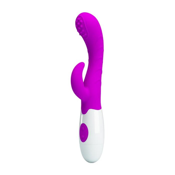 Vibrator Dubla Stimulare Pretty Love »Bruno« 20 cm - Violet - detaliu design