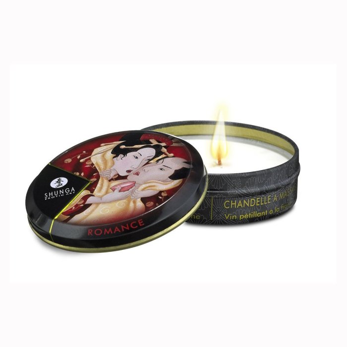 Mini Lumanare Masaj SHUNGA 30 ml - Capsuni##