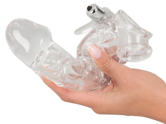 Prelungitor Penis Vibrator You2Toys »Crystal Skin« 23 cm