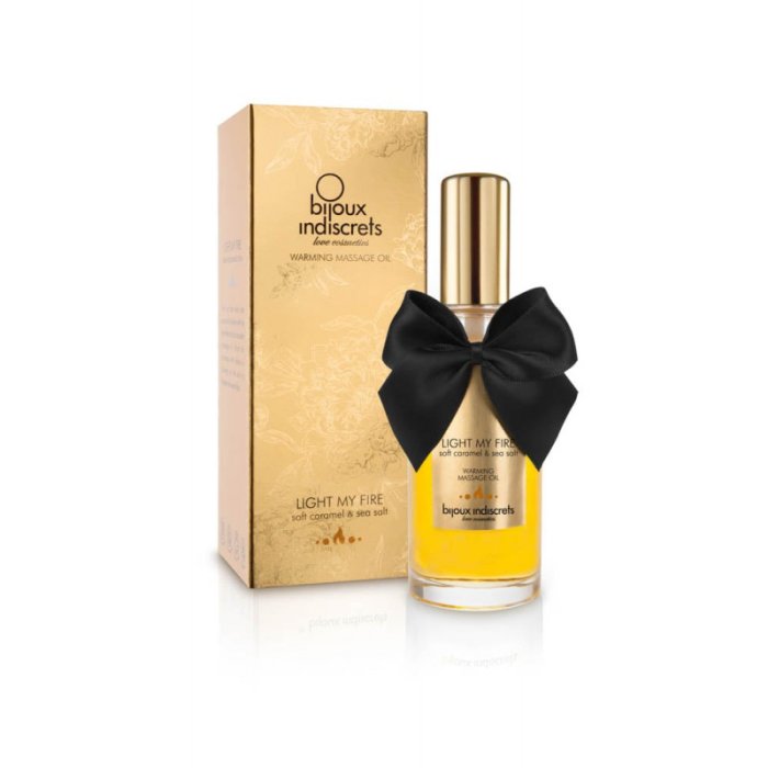 Ulei de Masaj cu Incalzire, Comestibil, Light My Fire, Caramel, 100 ml - vedere frontala