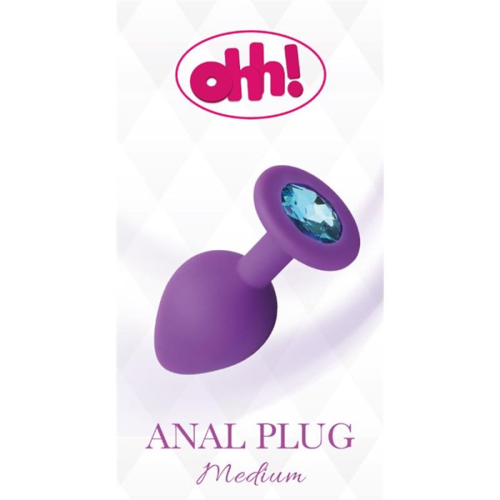 Butt Plug Anal "Ohh" 8 cm - Violet - vedere frontala