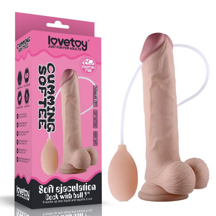 Dildo Lovetoy "Cumming Softee" 23 cm - Natural