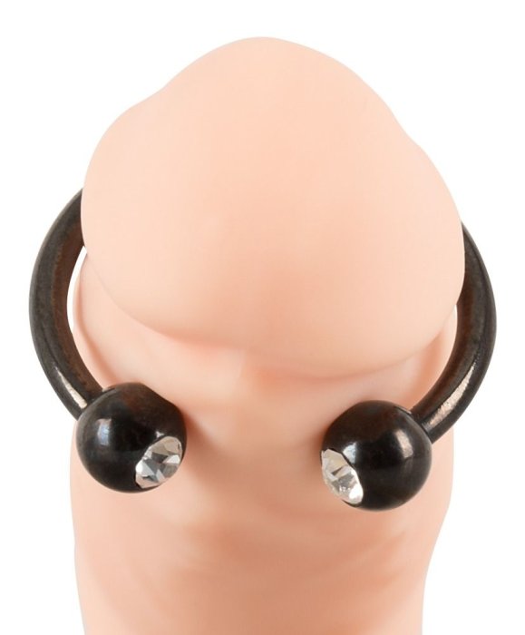 Inel Penis cu Bile Metalice - vedere frontala