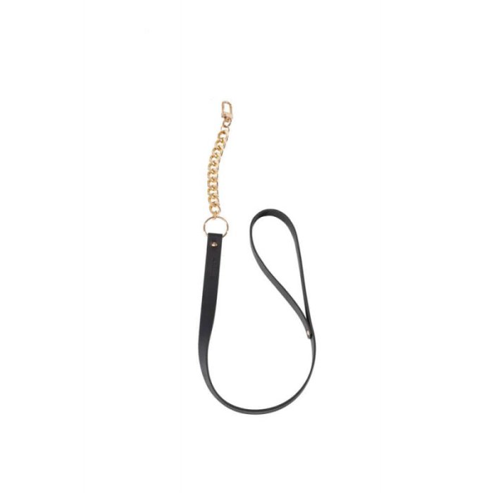 Catuse pentru gat cu lesa Bijoux Indiscrets, Maze negru - dimensiuni complete
