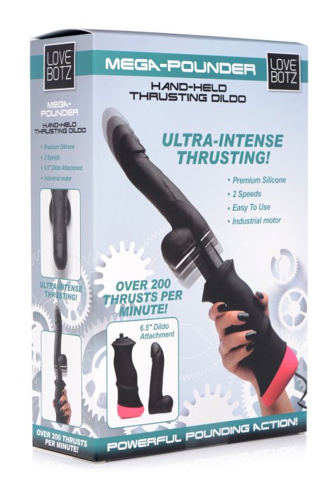 Masina de Sex, Lovebotz, Mega-Pounder Thrusting Dildo - accesorii incluse