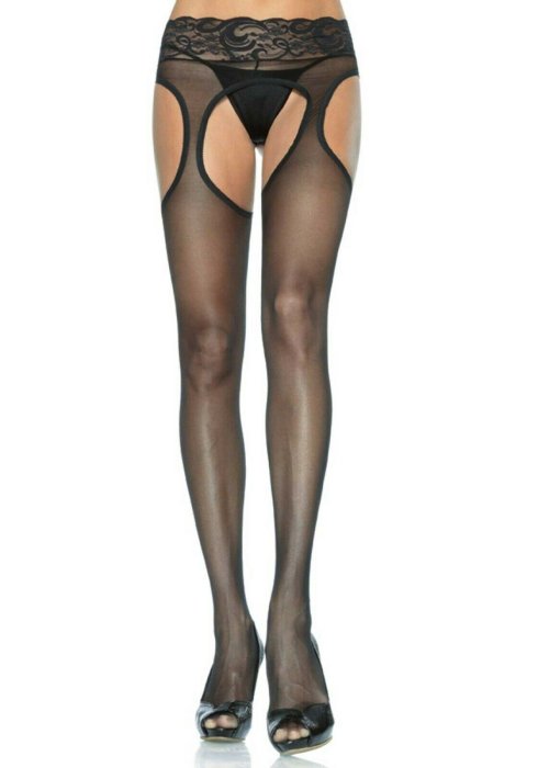 Dres Negru Decupat Leg Avenue, Lycra# - detaliu design
