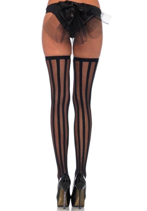 Ciorapi Stripe Leg Avenue - Negru