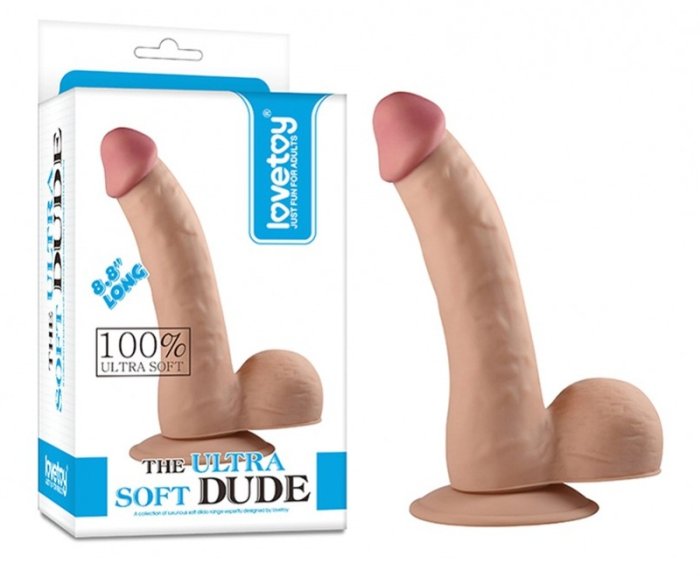 Dildo Realistic Lovetoy "Soft Dude Realistic 8,8" 22,5 cm - Natural