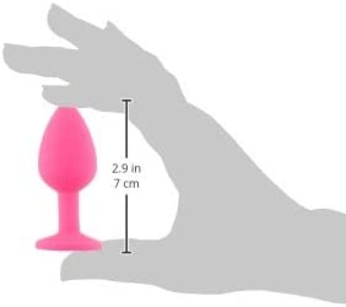 Plug Anal RelaXxxx Silicone Diamont Plug Pink-Pink Small - vedere laterala