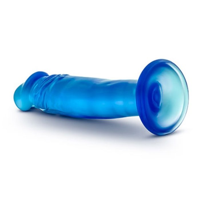 Dildo Blush "Blue Clear" 16,51 cm - Albastru - accesorii incluse