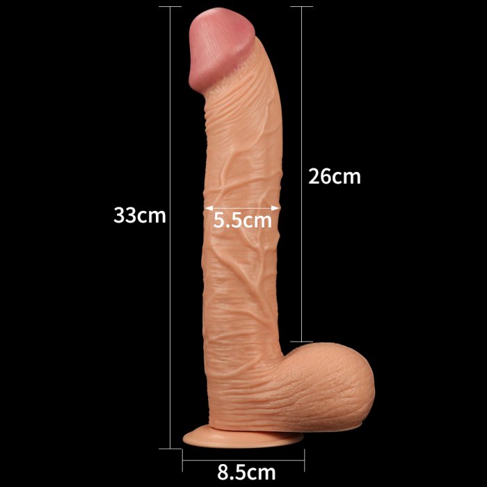 Dildo Realistic Lovetoy "Legendary King Sized" 33cm - Natural##