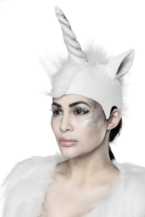 Costum  Unicorn Mask Paradise - Alb - dimensiuni complete