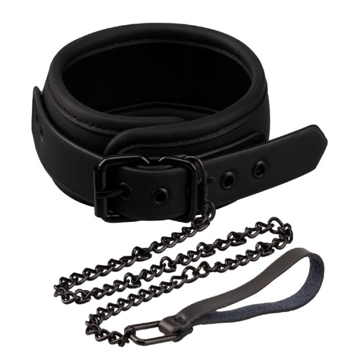 Zgarda cu Lesa si Lant, Neopren, Deluxe, INTOYOU - detaliu design