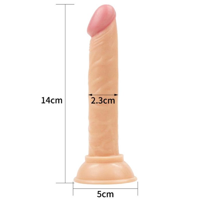 Dildo Realistic, Special Curved, Like True [ 15 cm x 2,5 cm ] - dimensiuni complete