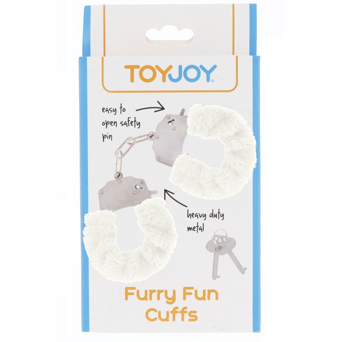 Catuse Plus ToyJoy "Furry Fun Cuffs" Alb##