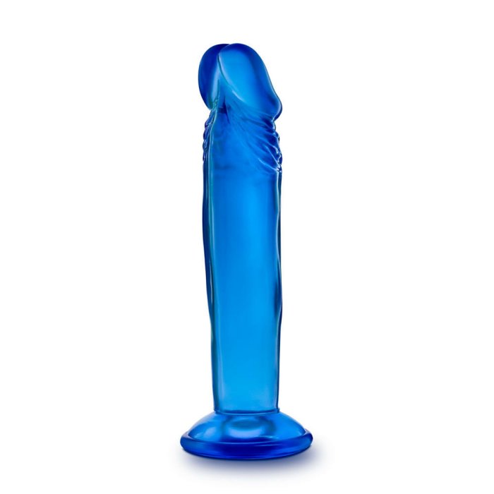 Dildo Blush "Blue Clear" 16,51 cm - Albastru - culoare si material