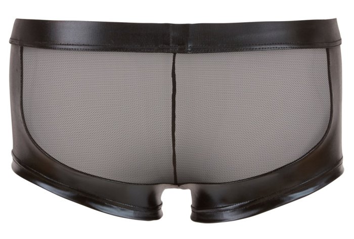 Boxeri Barbati Black Panther, Negru Wetlook Transparent# - vedere laterala