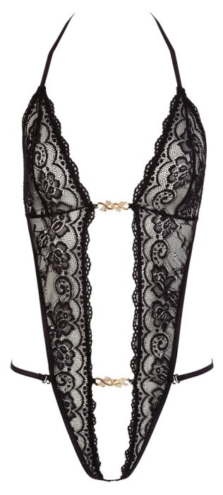 Body Dantela Floral Cottelli Collection - Negru - culoare si material