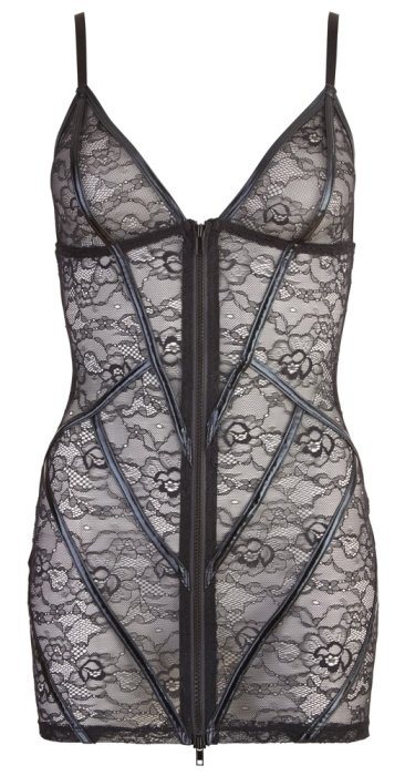 Rochie Dantela Cottelli Collection - Negru - detaliu design