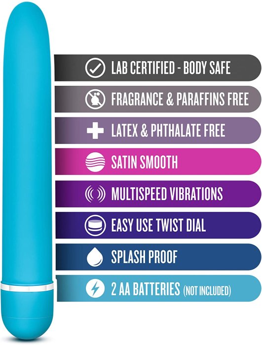 Vibrator Turquoise, Rose Luxuriate Blue, Blush - vedere laterala