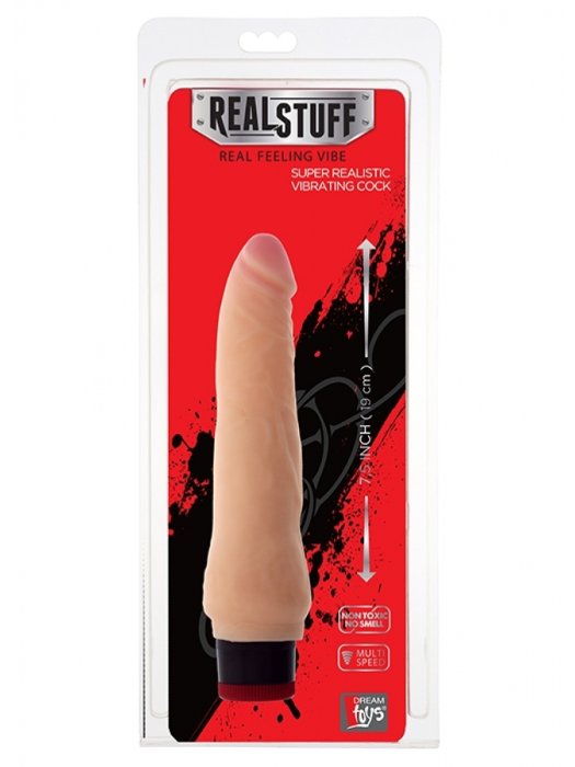 Vibrator Realistic Realstuff [ 19cm X 4cm ] - vedere frontala