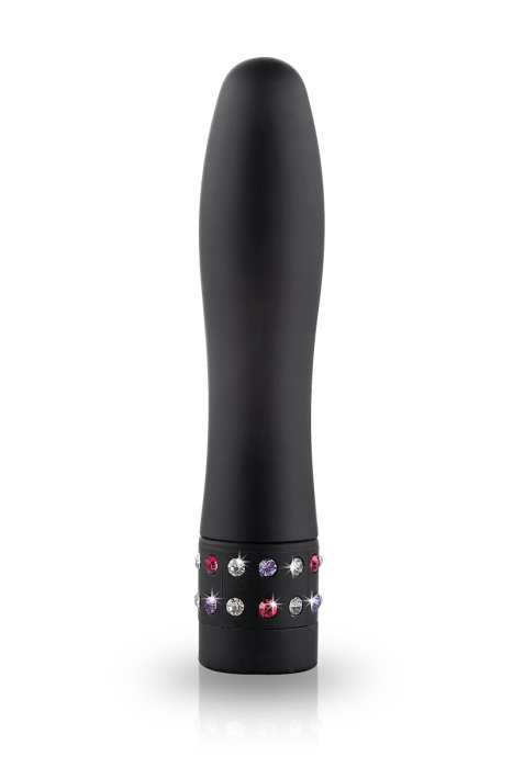 Vibrator Negru cu Strasuri, Smart Shine Jewel Black - detaliu design