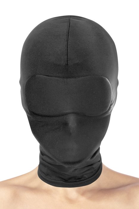 Cagula Fetish Tentation "Lips Darkness" - Negru - culoare si material