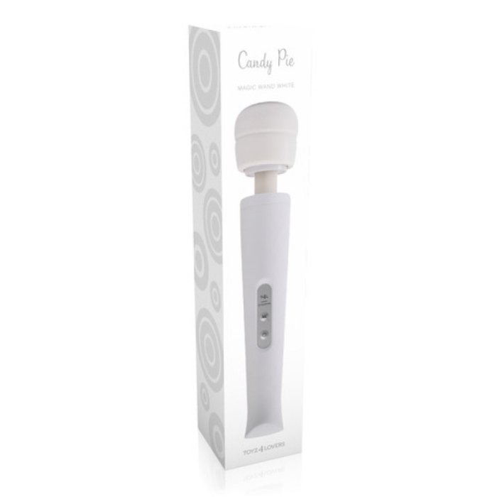 Aparat de Masaj »Magic Wand Candy Pie« Alb - dimensiuni complete