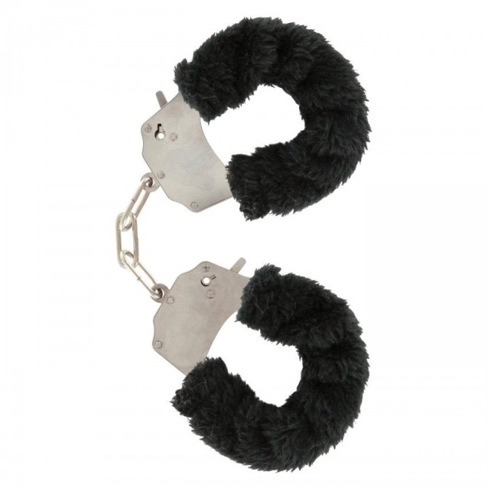 Catuse Plus ToyJoy "Furry Fun Cuffs" Negru