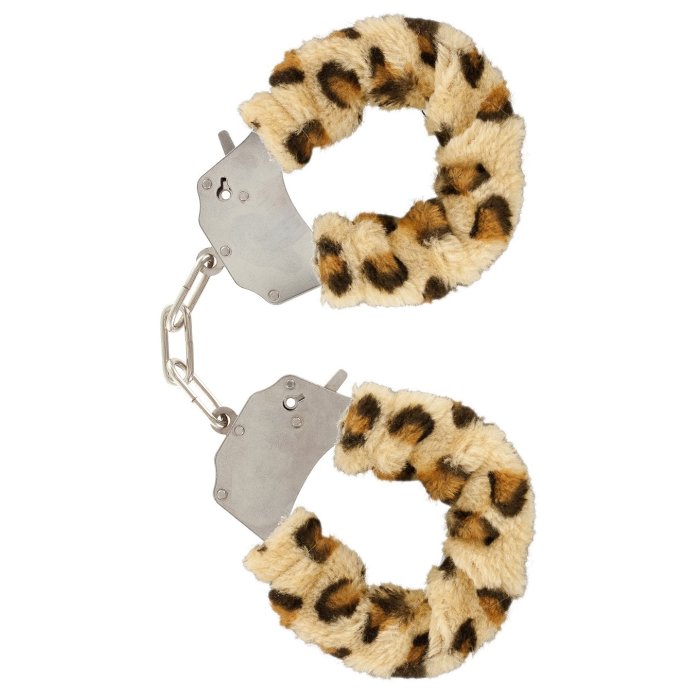 Catuse Plus ToyJoy "Furry Fun Cuffs" Galben - vedere frontala