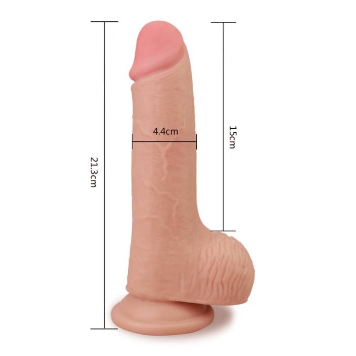Dildo Skinlike Soft Ultra Realistic 21,3 cm x 4,4 cm - detaliu finisaj