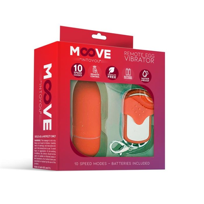 Ou Vibrator MOOVE Egg Remote Control Red - detaliu design